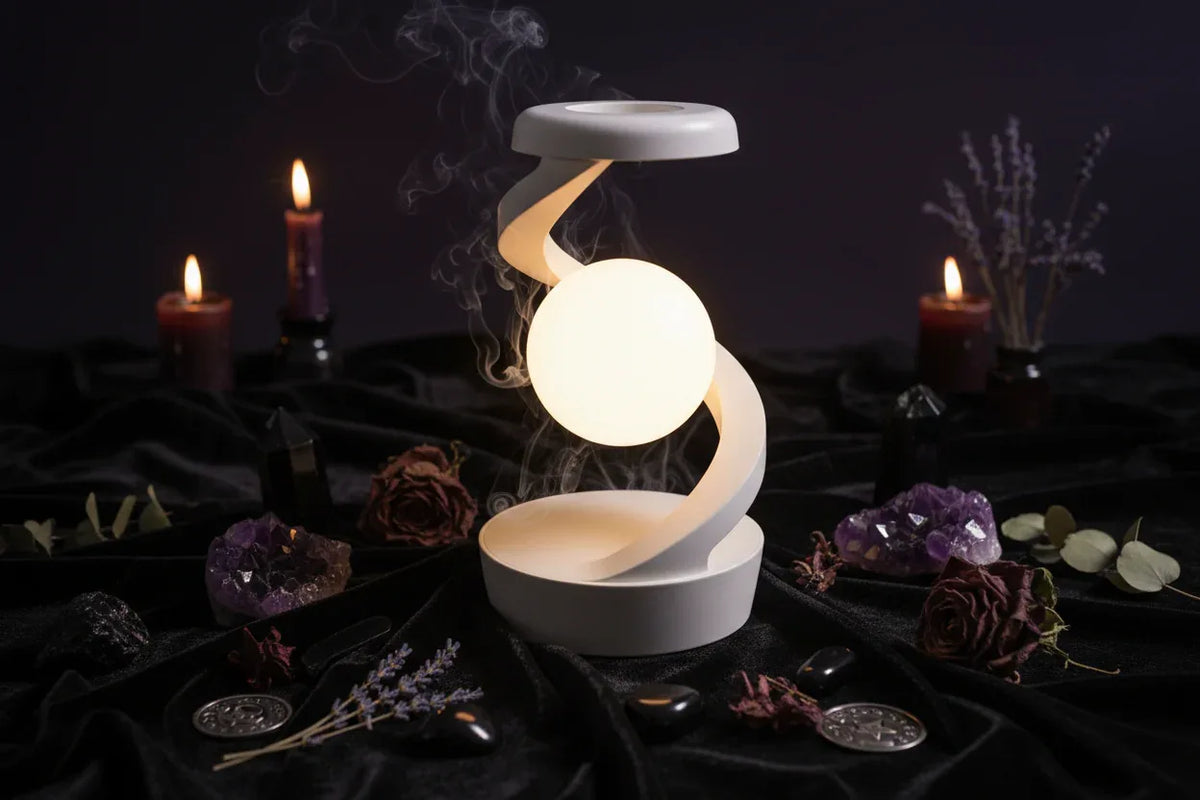 Wave Moon Lamp - Sorceress Sanctuary White Basic Style-White Wireless Charger Style-Gray Basic Style-Gray Wireless Charger Style