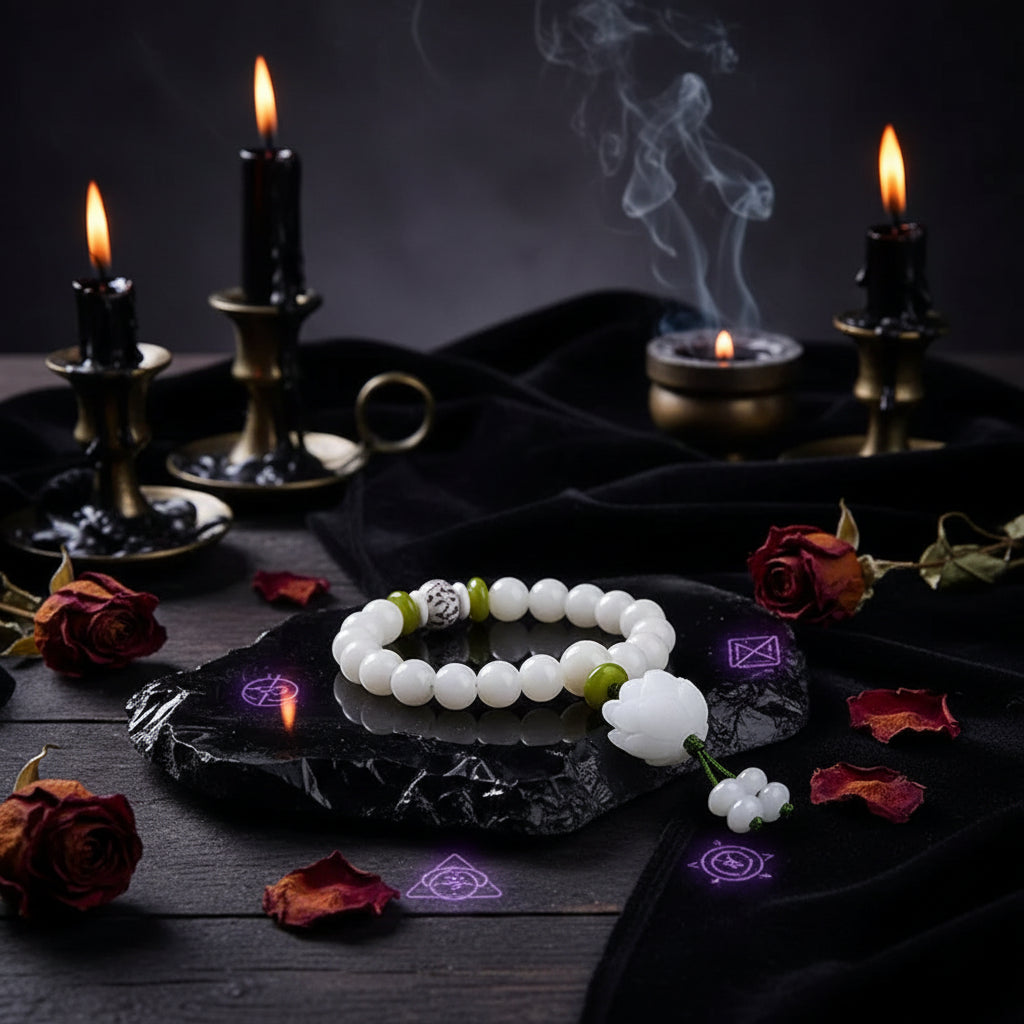 White Jade Bracelet - Sorceress Sanctuary 1 Style-2 Style-3 Style-4 Style-5 Style