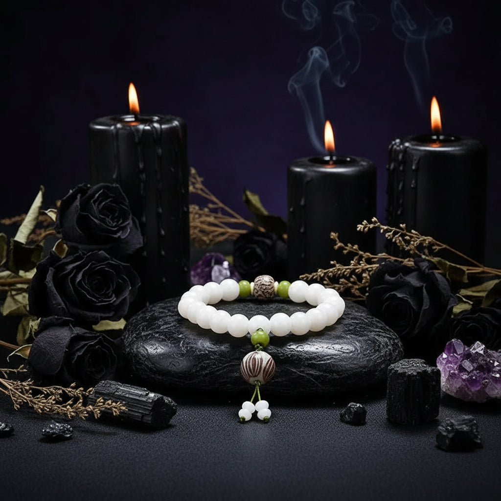 White Jade Bracelet - Sorceress Sanctuary 1 Style-2 Style-3 Style-4 Style-5 Style