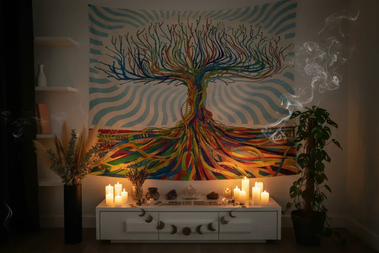 Wicca Tree Tapestry - Sorceress Sanctuary 150x130cm-150x200cm