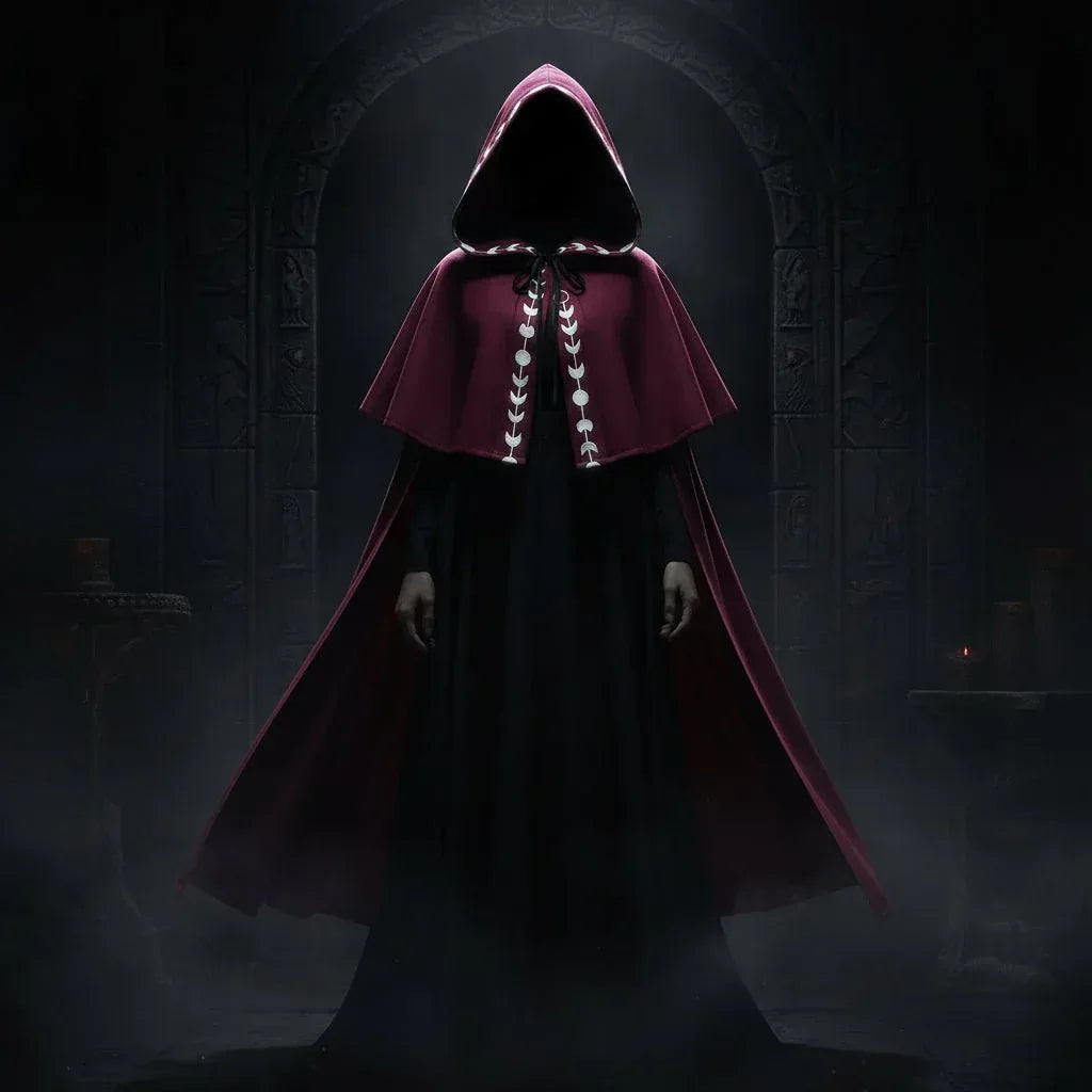 Wiccan Cloak Hood - Sorceress Sanctuary Purple-Royal Blue-Burgundy-Green-Black