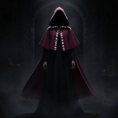 Wiccan Cloak Hood - Sorceress Sanctuary Purple-Royal Blue-Burgundy-Green-Black