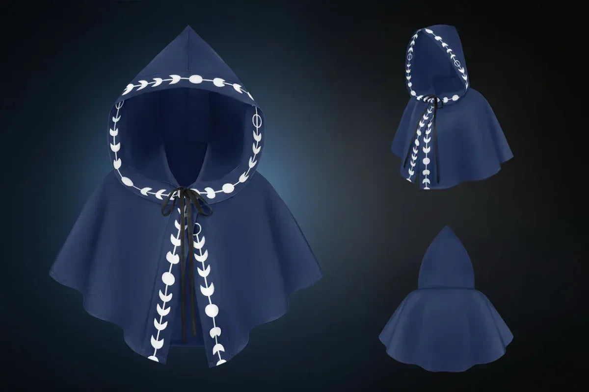 Wiccan Cloak Hood - Sorceress Sanctuary Purple-Royal Blue-Burgundy-Green-Black