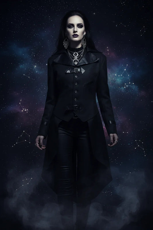 Wiccan Dovetail Coat - Sorceress Sanctuary Blue / S-Blue / M-Blue / L-Blue / XL-Blue / XXL