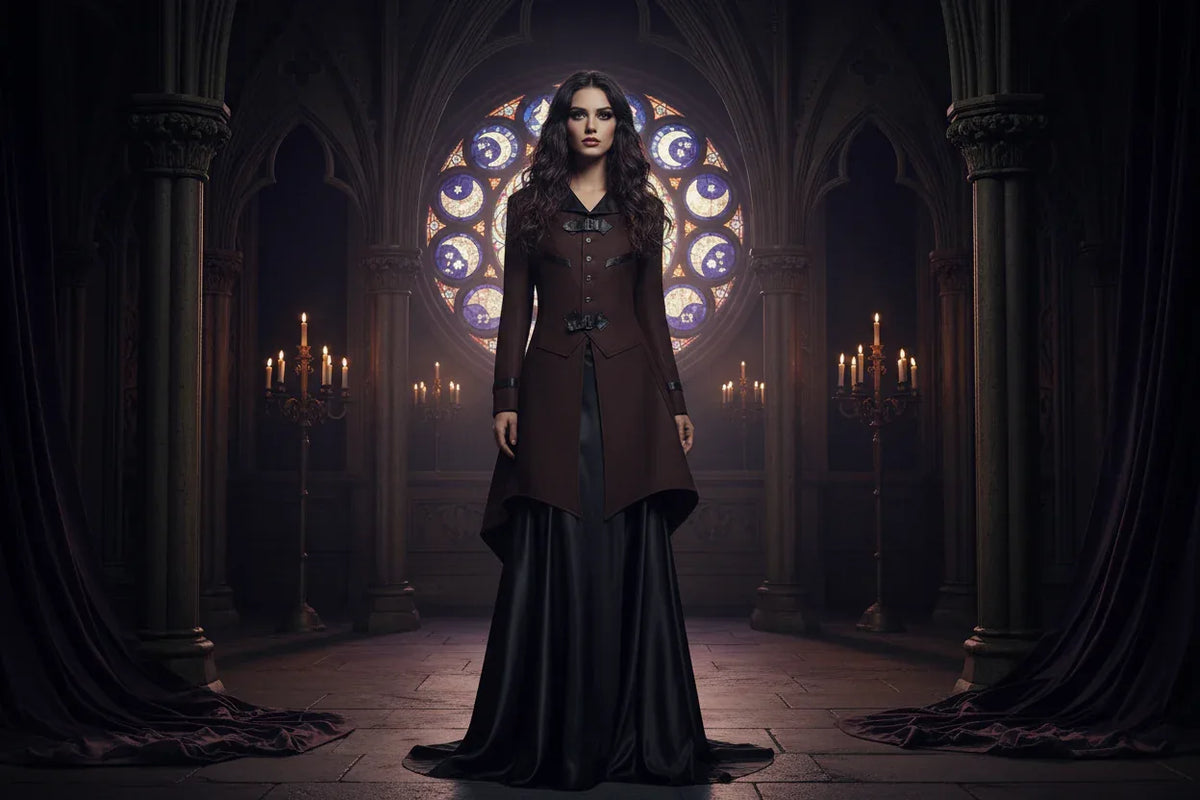 Wiccan Dovetail Coat - Sorceress Sanctuary Blue / S-Blue / M-Blue / L-Blue / XL-Blue / XXL