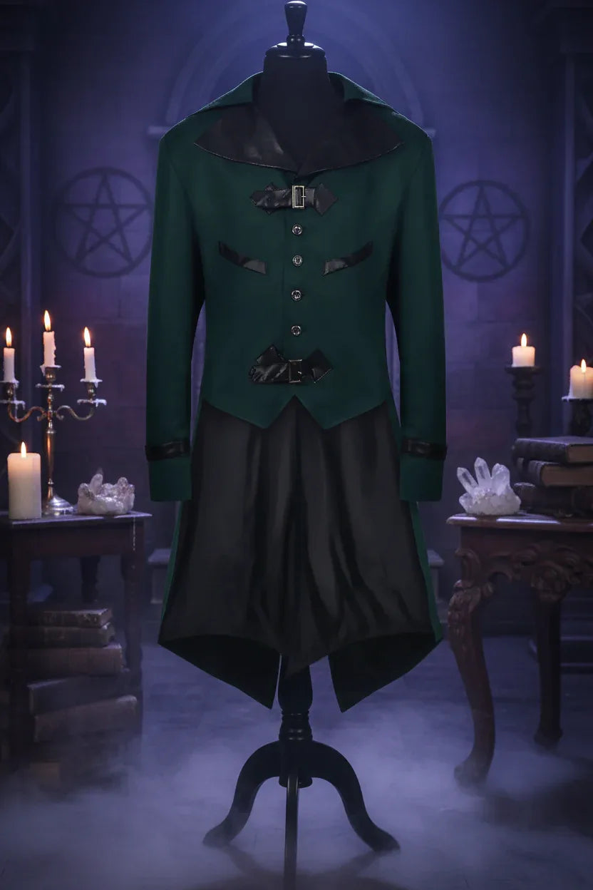 Wiccan Dovetail Coat - Sorceress Sanctuary Blue / S-Blue / M-Blue / L-Blue / XL-Blue / XXL