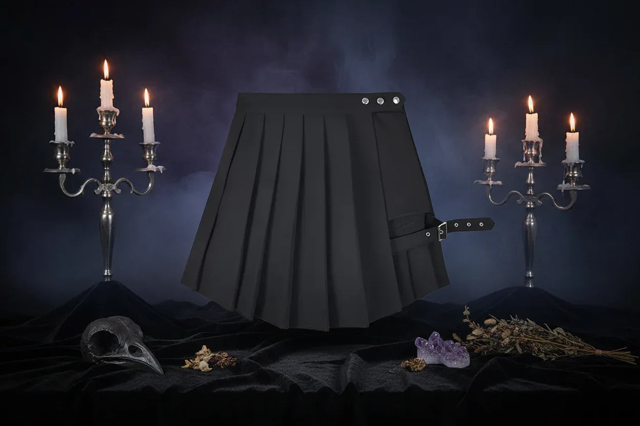 Wiccan High Skirt - Sorceress Sanctuary Black / S-Black / M-Black / L-Black / XL