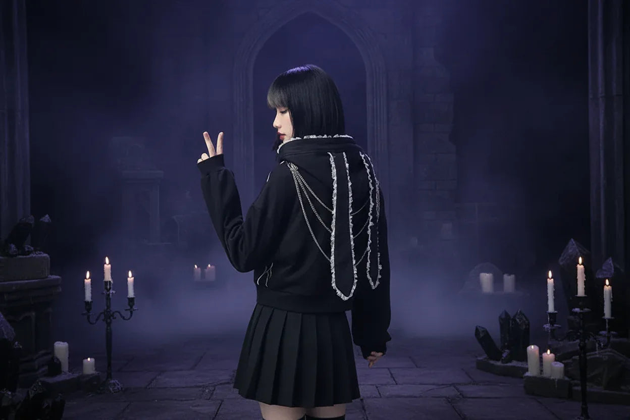 Wiccan Hoodie - Sorceress Sanctuary Black / L-Black / M-Black / S