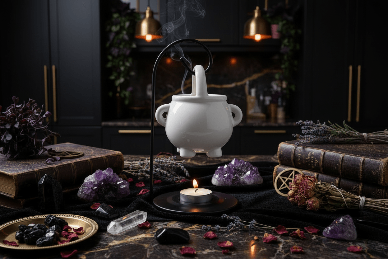Cauldron Candle Burner Sorceress Sanctuary