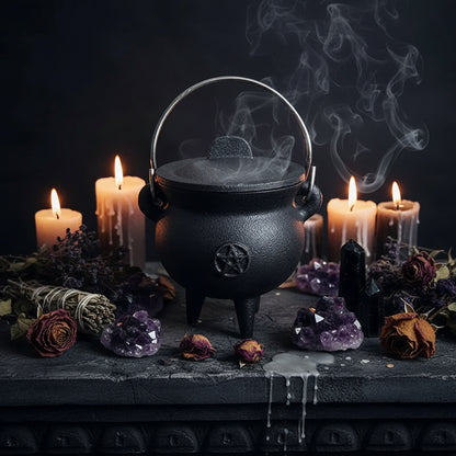 Wiccan Tripod Pot - Sorceress Sanctuary Black