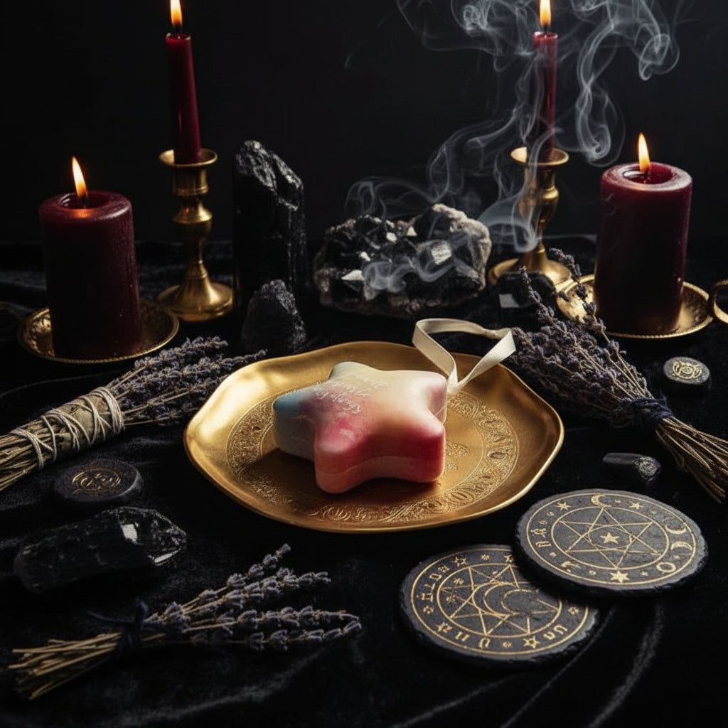 Wish Star Tin - Sorceress Sanctuary Aurora-Blue-Red-Apple Green-Marble