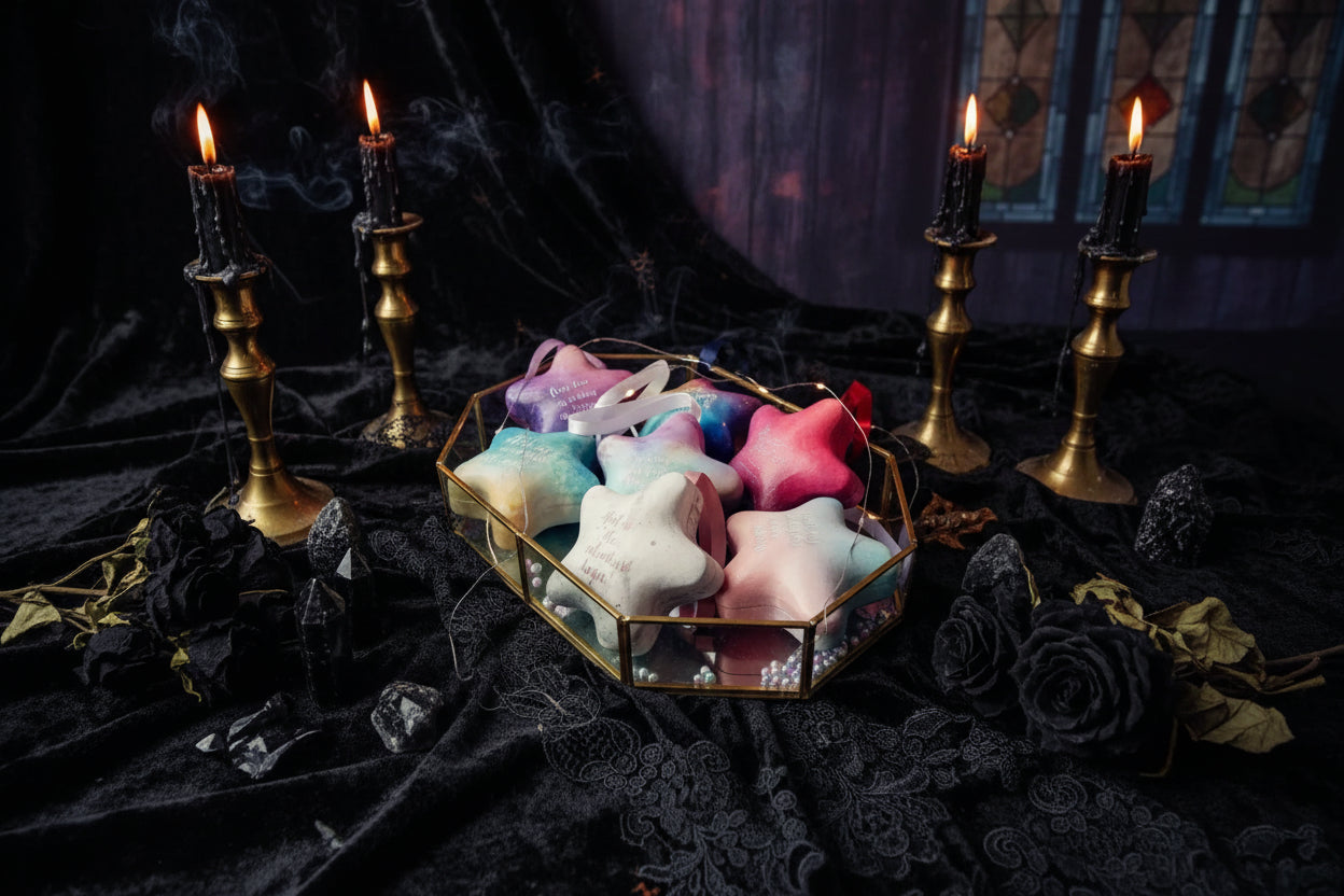 Wish Star Tin - Sorceress Sanctuary Aurora-Blue-Red-Apple Green-Marble