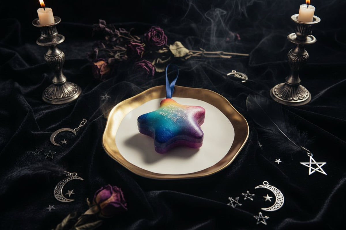 Wish Star Tin - Sorceress Sanctuary Aurora-Blue-Red-Apple Green-Marble