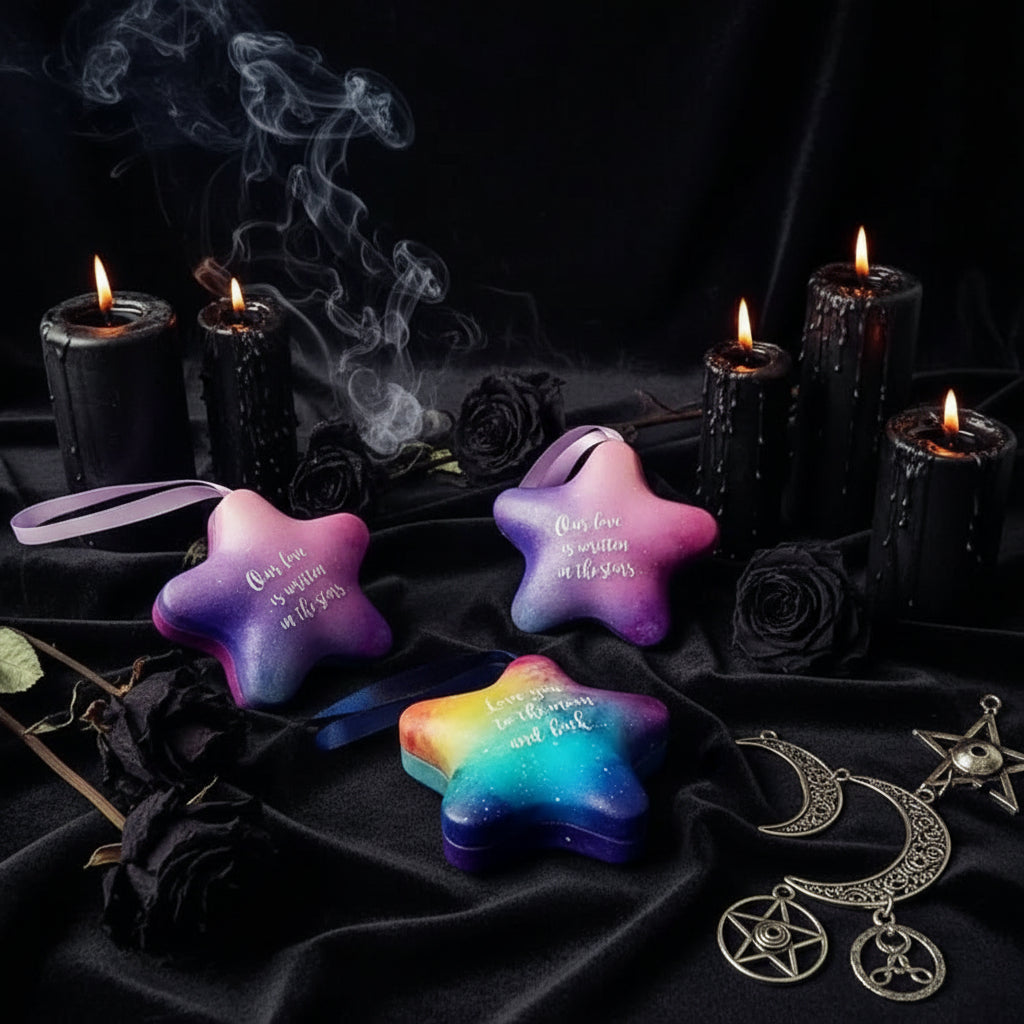 Wish Star Tin - Sorceress Sanctuary Aurora-Blue-Red-Apple Green-Marble