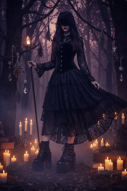 Witch Ascension Boots - Sorceress Sanctuary Black / 34-Black / 35-Black / 36-Black / 37-Black / 38