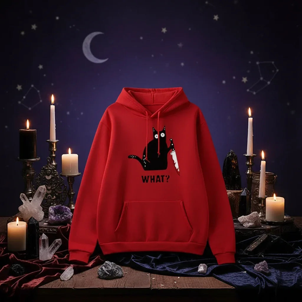 Witch Cat Hoodie - Sorceress Sanctuary Dark blue / S-Dark blue / M-Dark blue / L-Dark blue / XL-Dark blue / 2XL