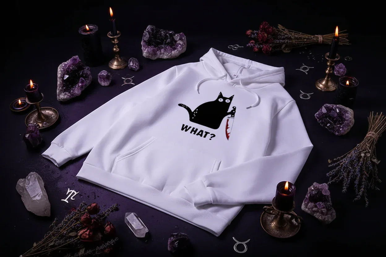 Witch Cat Hoodie - Sorceress Sanctuary Dark blue / S-Dark blue / M-Dark blue / L-Dark blue / XL-Dark blue / 2XL