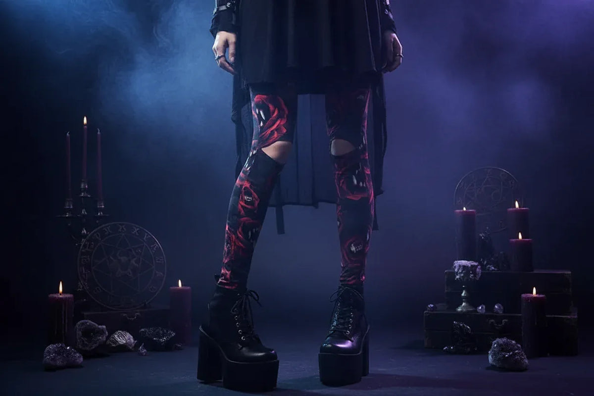 Witch Gothic Leggings - Sorceress Sanctuary S / Black-M / Black-L / Black