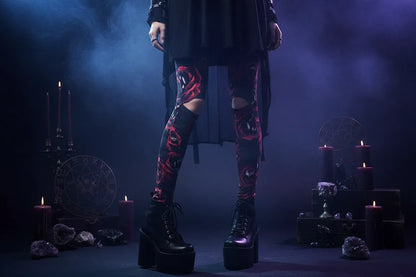 Witch Gothic Leggings - Sorceress Sanctuary S / Black-M / Black-L / Black