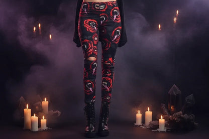 Witch Gothic Leggings - Sorceress Sanctuary S / Black-M / Black-L / Black