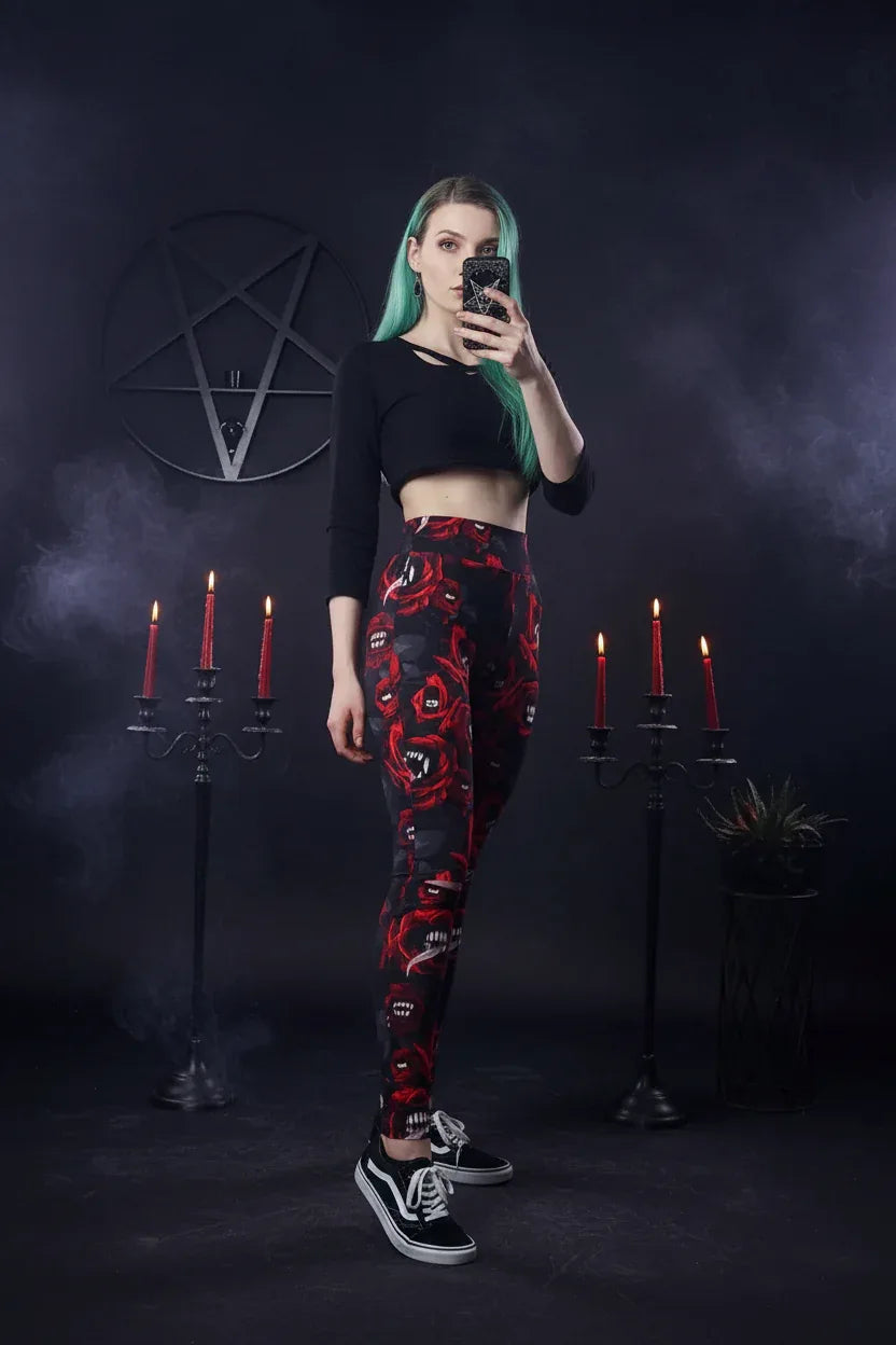 Witch Gothic Leggings - Sorceress Sanctuary S / Black-M / Black-L / Black