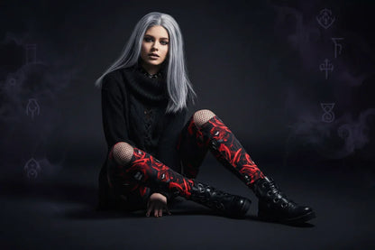 Witch Gothic Leggings - Sorceress Sanctuary S / Black-M / Black-L / Black