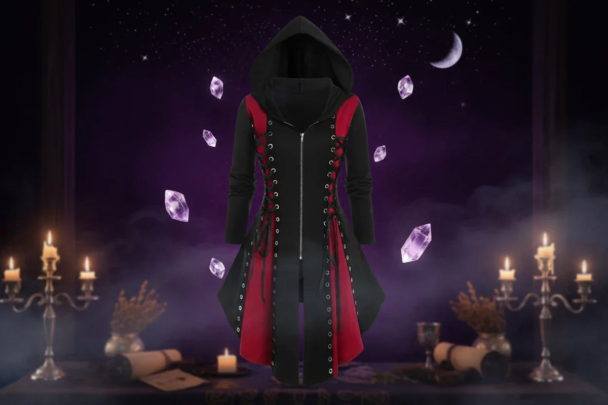 Witch Hooded Dress - Sorceress Sanctuary Black / S-Black / M-Black / L-Black / XL-Black / XXL
