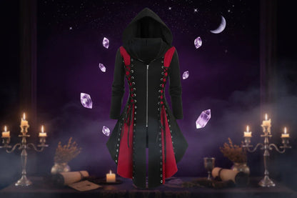 Witch Hooded Dress - Sorceress Sanctuary Black / S-Black / M-Black / L-Black / XL-Black / XXL