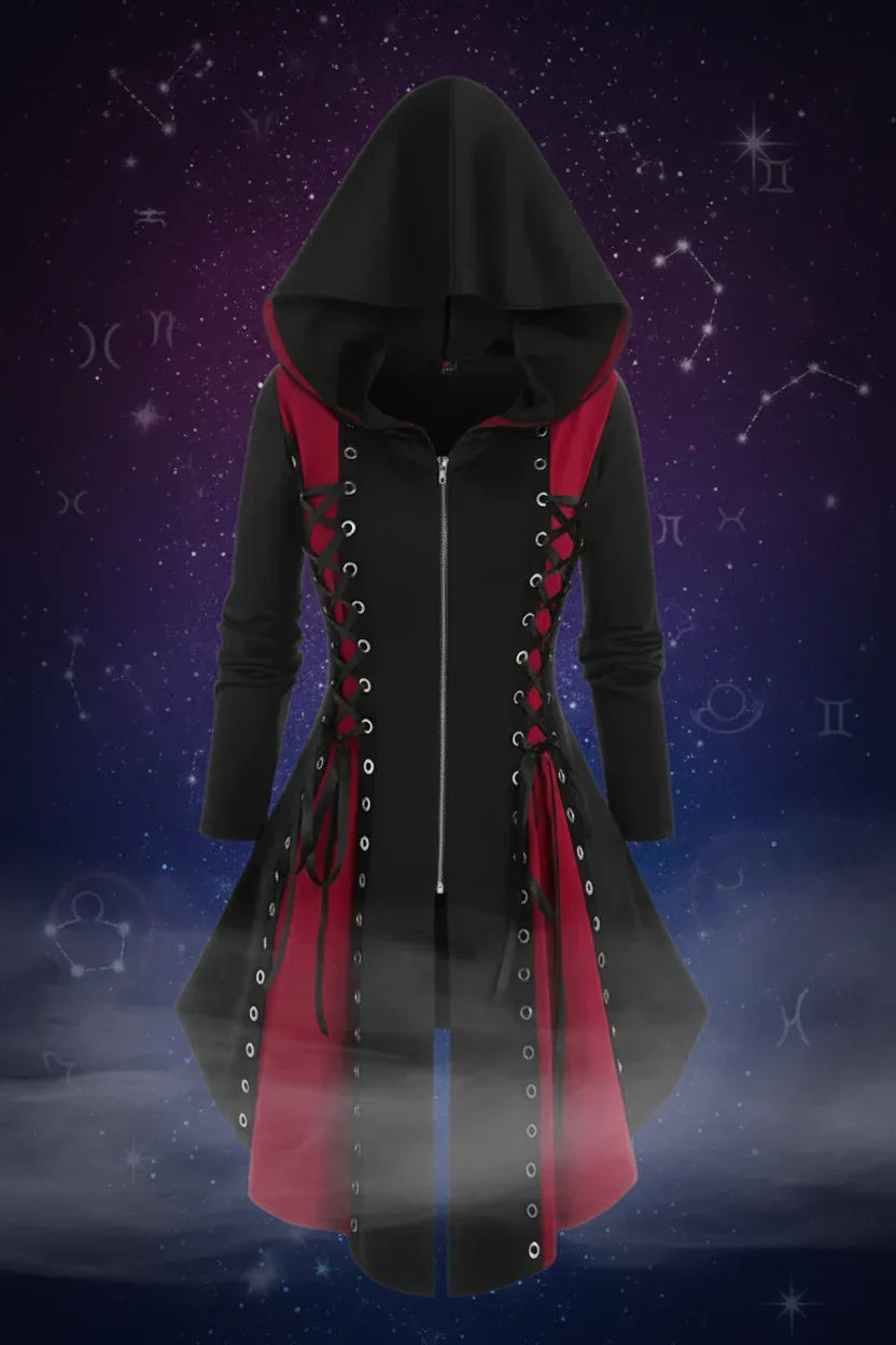 Witch Hooded Dress - Sorceress Sanctuary Black / S-Black / M-Black / L-Black / XL-Black / XXL