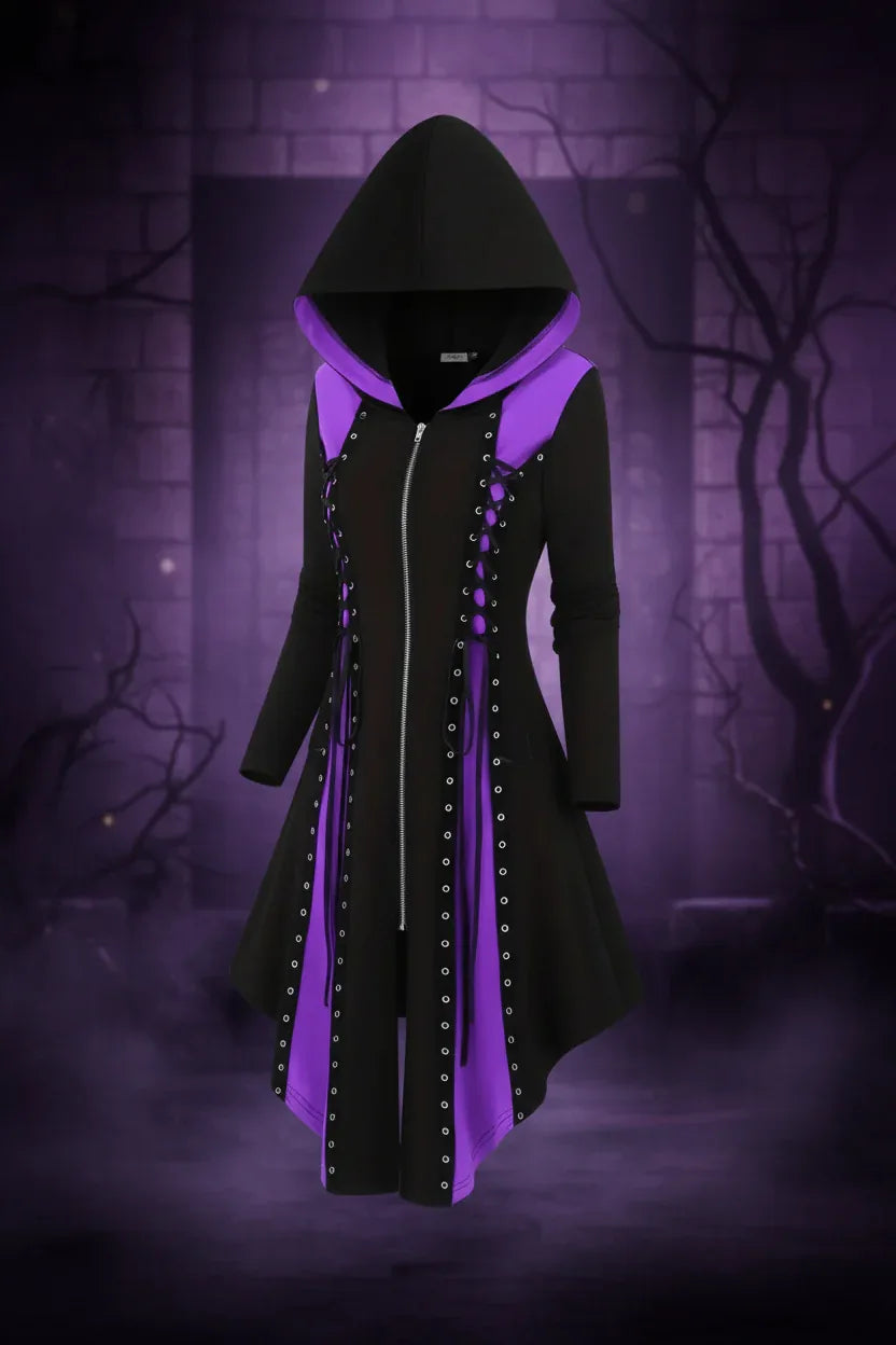 Witch Hooded Dress - Sorceress Sanctuary Black / S-Black / M-Black / L-Black / XL-Black / XXL