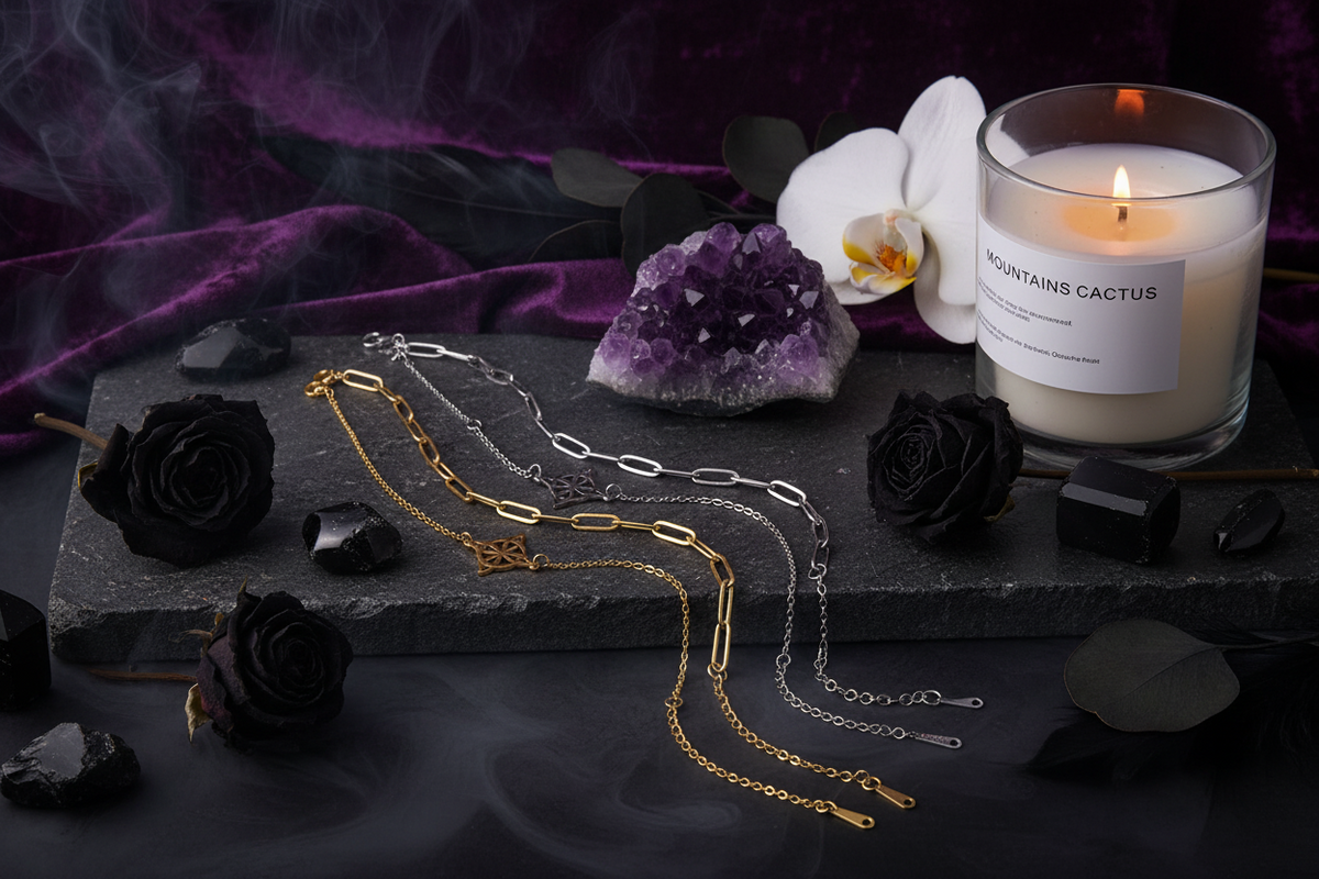 Witch Knot Anklet - Sorceress Sanctuary Gold Color