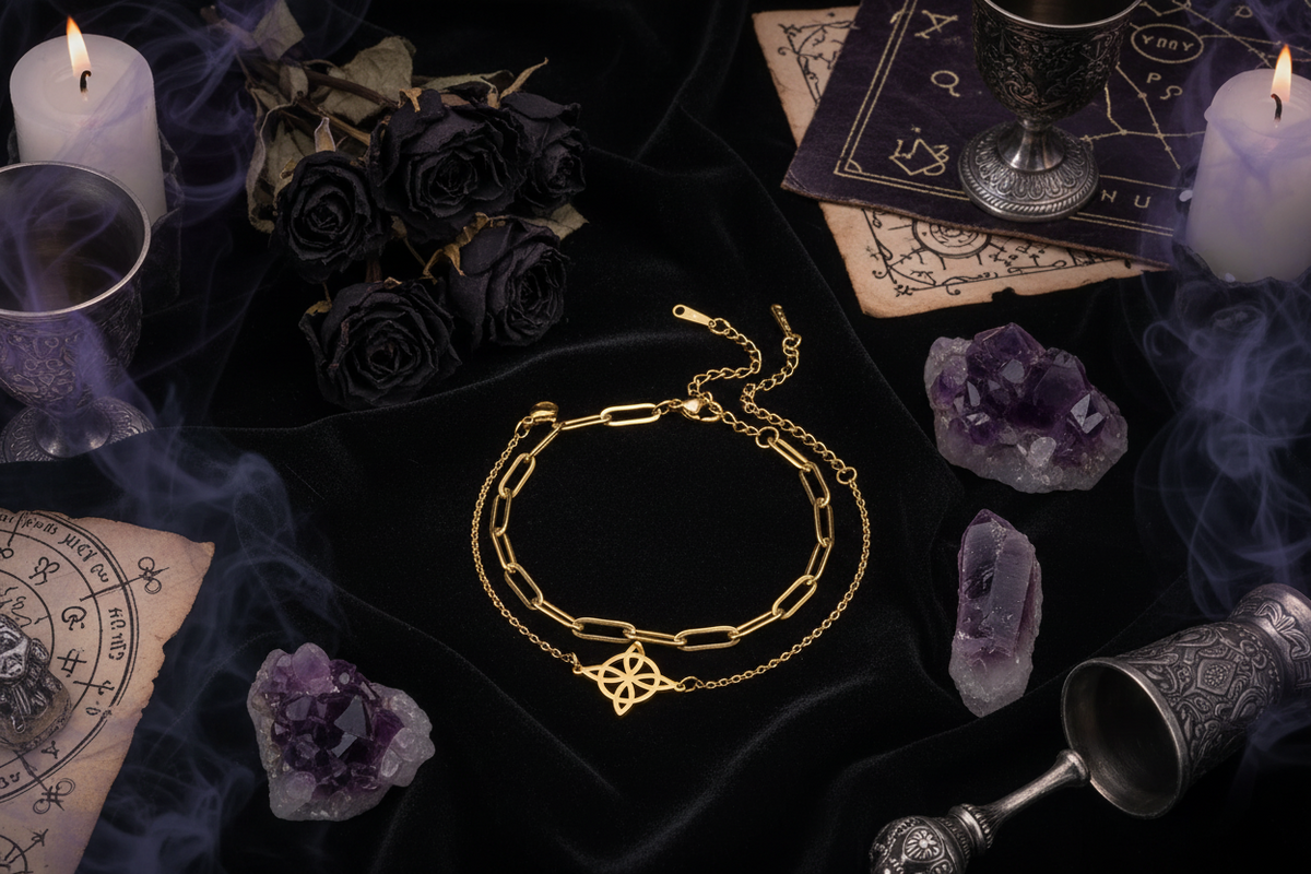 Witch Knot Anklet - Sorceress Sanctuary Gold Color