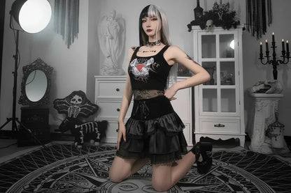 Witch Lace Skirt - Sorceress Sanctuary Black / S-Black / M-Black / L