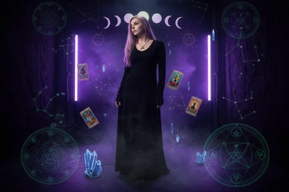 Witch Long Gown - Sorceress Sanctuary Black / S-Black / M-Black / L-Black / XL-Black / 2XL