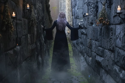 Witch Long Gown - Sorceress Sanctuary Black / S-Black / M-Black / L-Black / XL-Black / 2XL