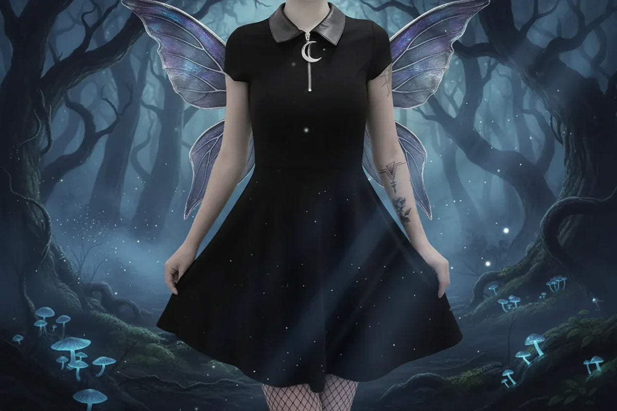 Witch Moon Dress - Sorceress Sanctuary Black / S-Black / M