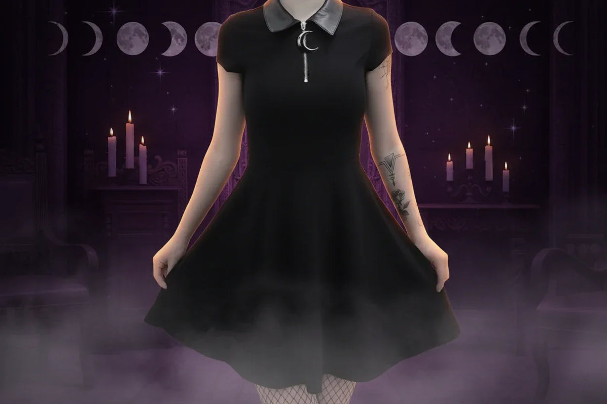 Witch Moon Dress - Sorceress Sanctuary Black / S-Black / M