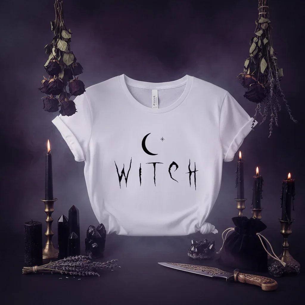 Witch Moon T-Shirt - Sorceress Sanctuary Black / S-Black / M-Black / L-Black / XL-Black / 2XL