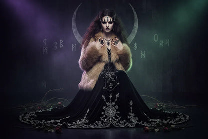 Witch Plush Coat - Sorceress Sanctuary Beige / L-Beige / M-Beige / S-Beige / XS-Black / S