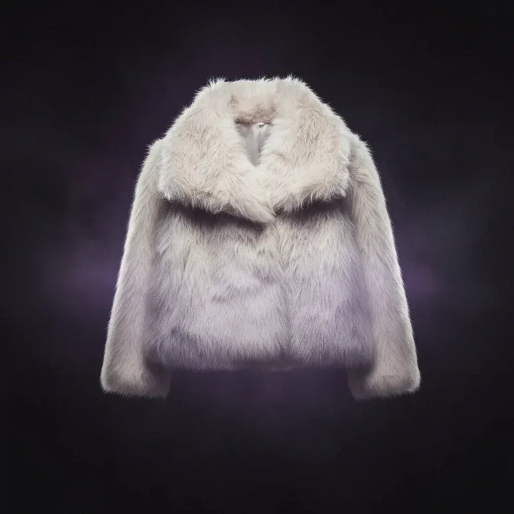 Witch Plush Coat - Sorceress Sanctuary Beige / L-Beige / M-Beige / S-Beige / XS-Black / S