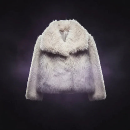 Witch Plush Coat - Sorceress Sanctuary Beige / L-Beige / M-Beige / S-Beige / XS-Black / S