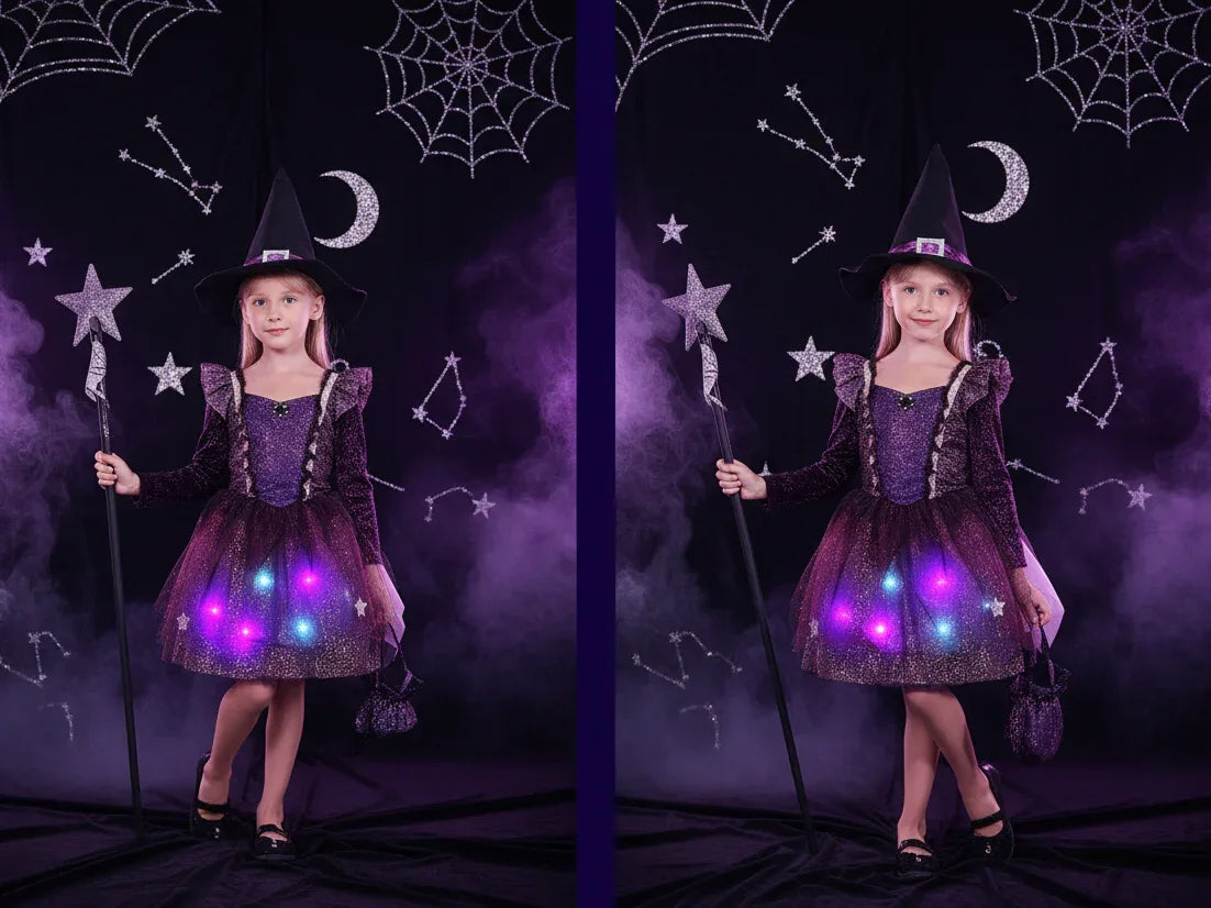 Witch Princess Dress - Sorceress Sanctuary Black / 100cm-Black / 110cm-Black / 120cm-Black / 130cm-Black / 140cm