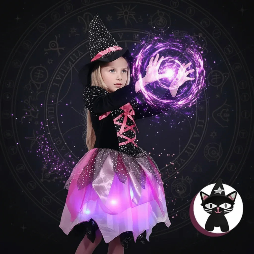 Witch Princess Dress - Sorceress Sanctuary Black / 100cm-Black / 110cm-Black / 120cm-Black / 130cm-Black / 140cm