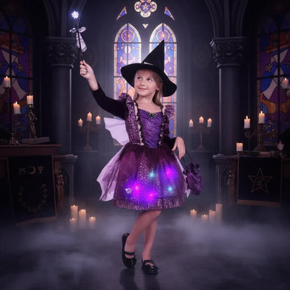 Witch Princess Dress - Sorceress Sanctuary Black / 100cm-Black / 110cm-Black / 120cm-Black / 130cm-Black / 140cm