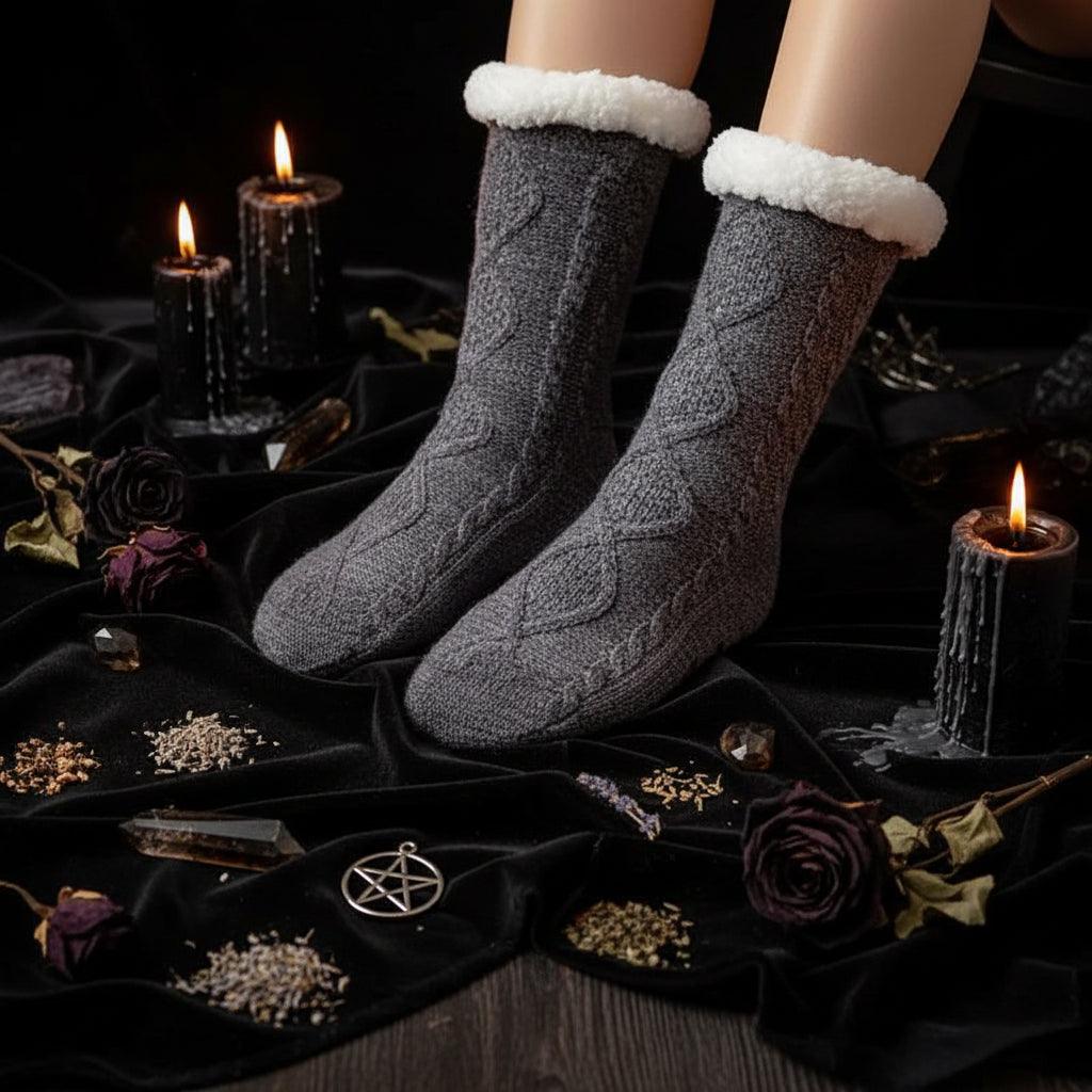 Witch Ritual Socks - Sorceress Sanctuary Prismatic Black / Free Size-Prismatic Navy Blue / Free Size-Prismatic Light Gray / Free Size-Prismatic Red / Free Size-Prismatic Pink / Free Size