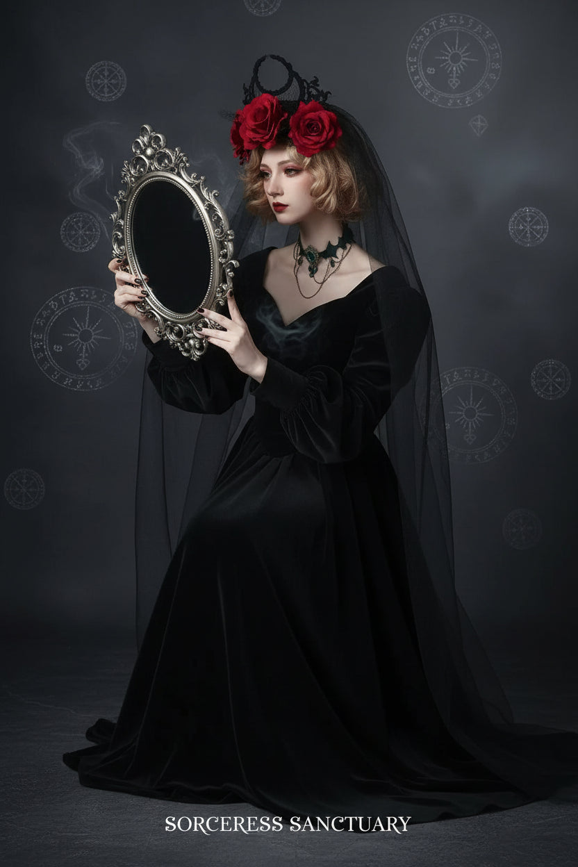 Witch Rose Headpiece - Sorceress Sanctuary Black