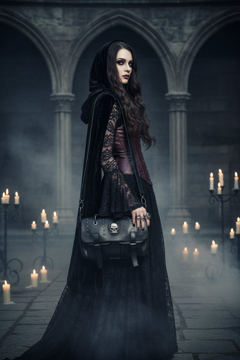 Witchy Skull Handbag - Sorceress Sanctuary Black