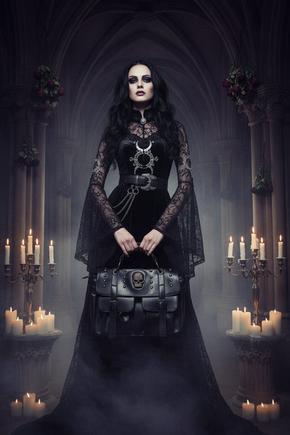 Witchy Skull Handbag - Sorceress Sanctuary Black