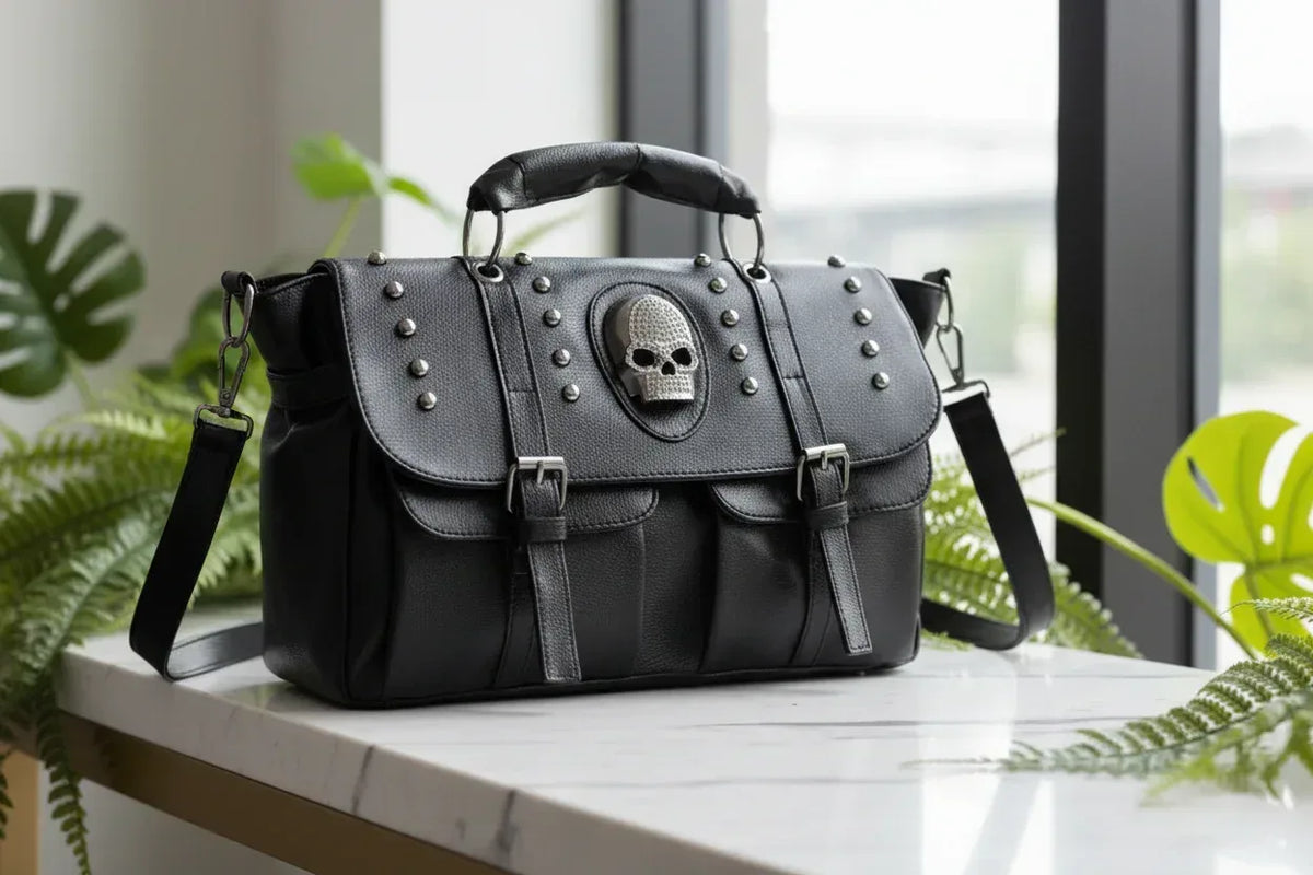 Witchy Skull Handbag - Sorceress Sanctuary Black