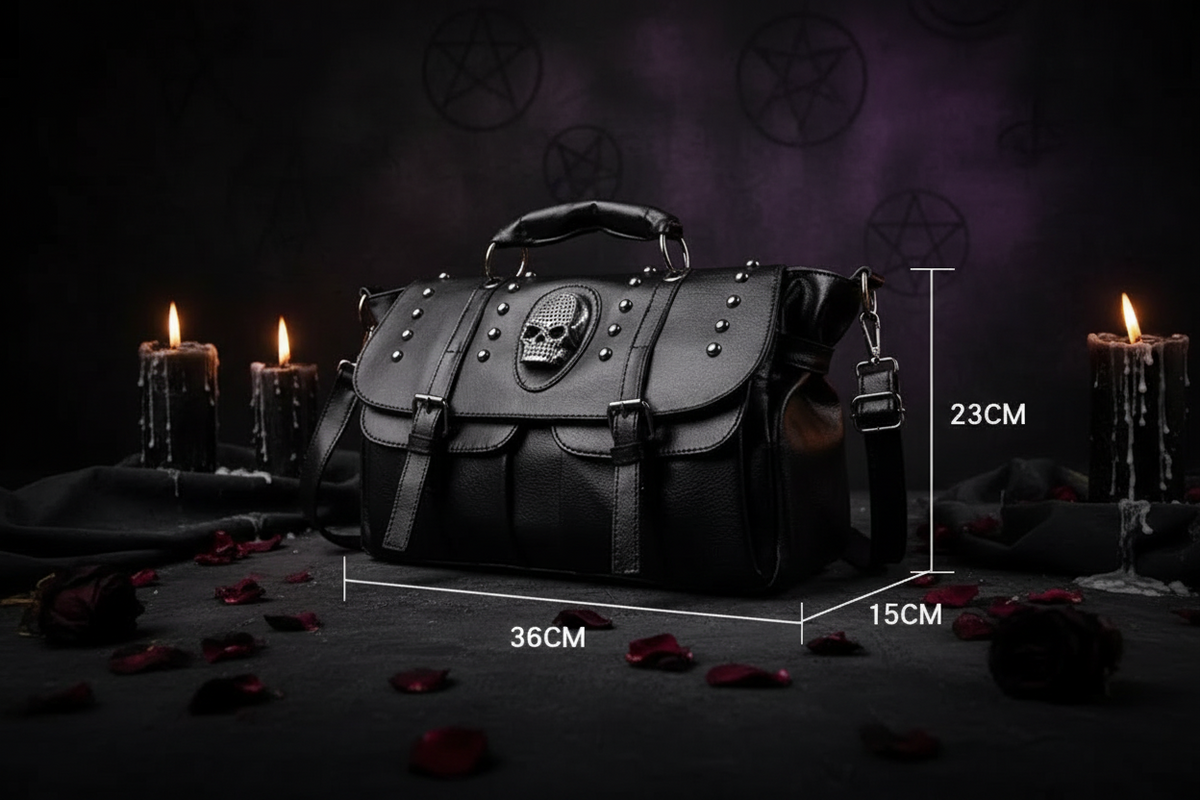 Witchy Skull Handbag - Sorceress Sanctuary Black
